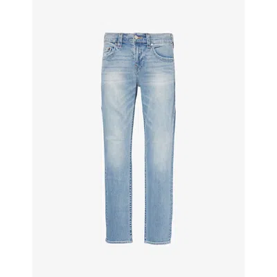 True Religion Mens Rocco Whiskering Skinny-leg Relaxed-fit Stretch-denim Jeans Brilliant Med Wash