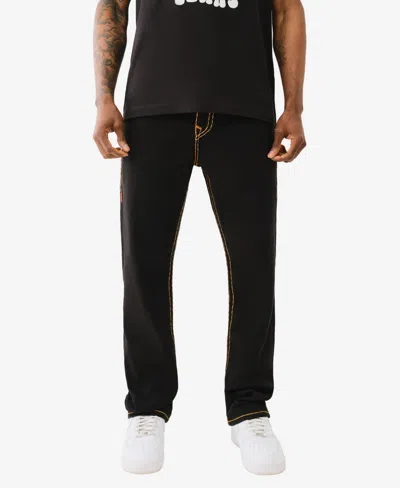 True Religion Ricky Straight Fit Jeans In Black Rins In Black Rinse