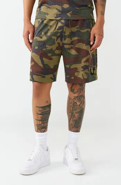 True Religion Mesh Basketball Shorts In Gray