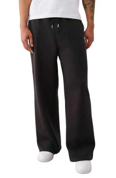 True Religion Mesh Horseshoe Sweatpants In Black