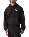 True Religion Oversize Mesh World Tour Hoodie In Black