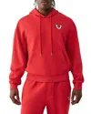 True Religion Mens Logo-embroidered Cotton-blend Hoody Trv Red In Red