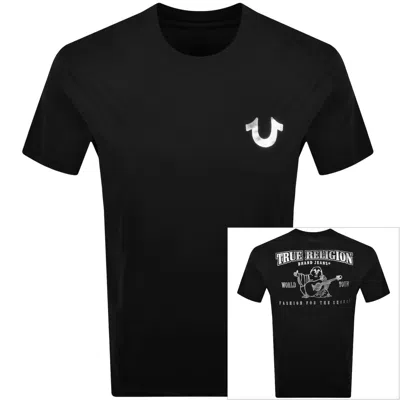 True Religion Metallic Buddha T Shirt Black
