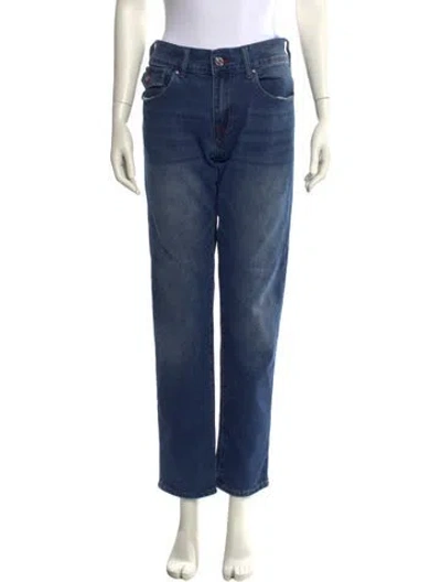 Pre-owned True Religion Mid-rise Straight Leg Jeans In Blue