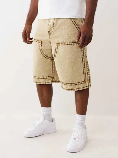 True Religion Mikey Carpenter Super T Canvas Short In Neutral