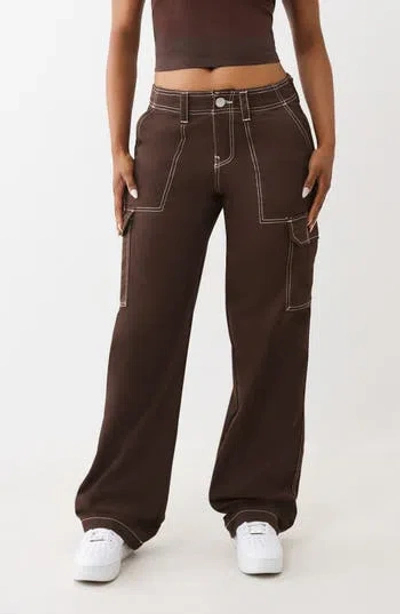 True Religion Military Cargo Pants In Brown