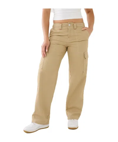 True Religion Military Single Needle Cargo Pant In Nude