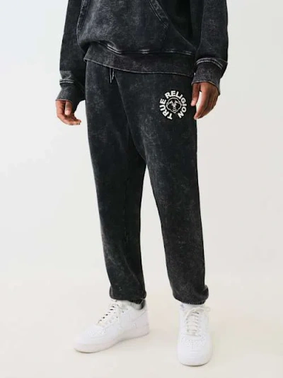 TRUE RELIGION MEN'S MINERAL WASH BUDDHA FACE JOGGER