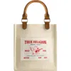 True Religion Mini Denim Tote Bag In Brown