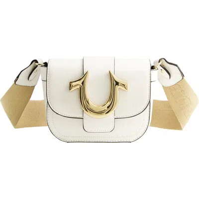 True Religion Mini Flap Crossbody In White