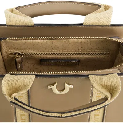 True Religion Mini Logo Convertible Tote Bag In Taupe
