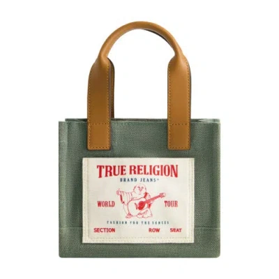 True Religion Mini Tote In Green
