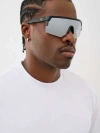 True Religion Mirrored Shield Sunglasses In Black