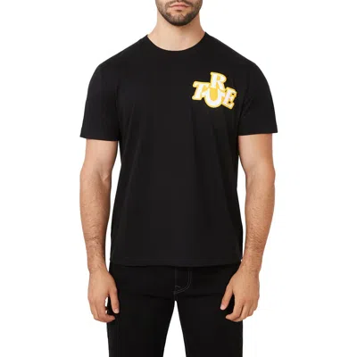 True Religion Mix Media Sticker Graphic T-shirt