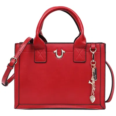 True Religion Modern Edge Charm Tote In Red