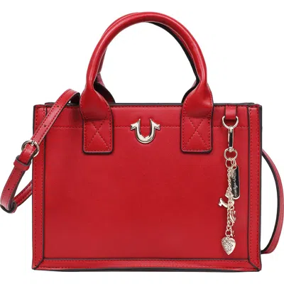True Religion Modern Edge Charm Tote In Red