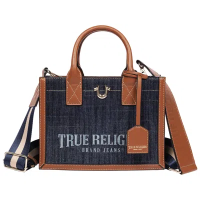 True Religion Modern Edge Denim Tote In Green