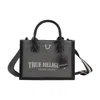 True Religion Modern Edge Denim Tote In Grey