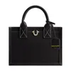 True Religion Modern Edge Suede Tote In Black