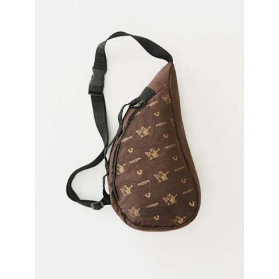 True Religion Monogram Sling Bag In Brown