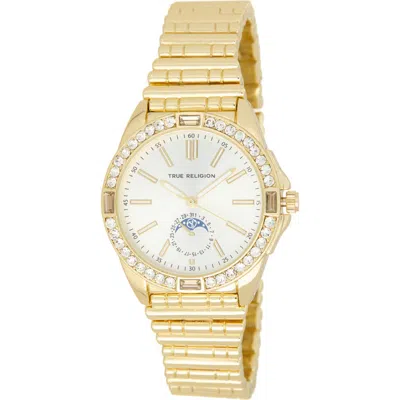 True Religion Moonphase Bracelet Watch, 36mm In Gold