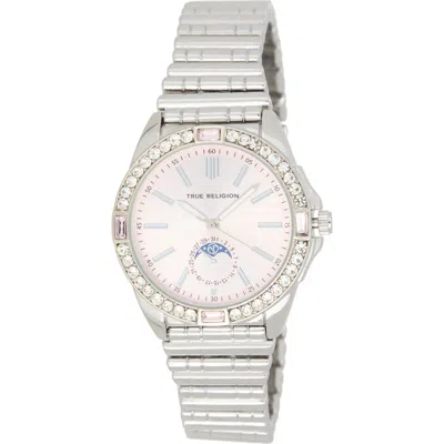 True Religion Moonphase Bracelet Watch, 36mm In Silver
