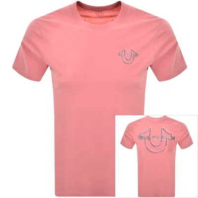 True Religion Multi Horseshoe T Shirt Pink