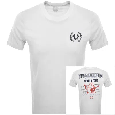 True Religion Multi Overlap T Shirt White