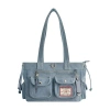True Religion Multi-pocket Denim Tote In Blue