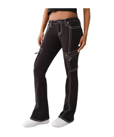 True Religion Multi-pocket Jeans In Black