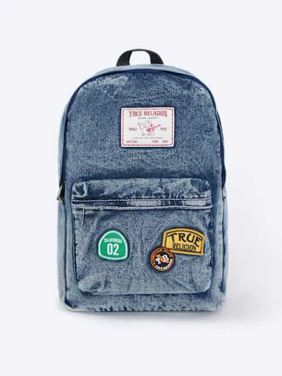 True Religion Multi-patch Backpack In Blue