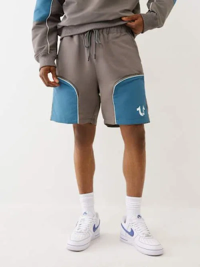 True Religion Nylon Cargo Shorts In Gray