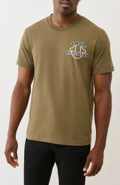 True Religion Oval Logo Graphic T-shirt In Green