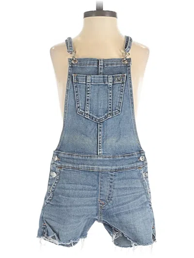 Pre-owned True Religion Overall Shorts In Blue