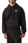 True Religion Oversize Mesh World Tour Hoodie In Black