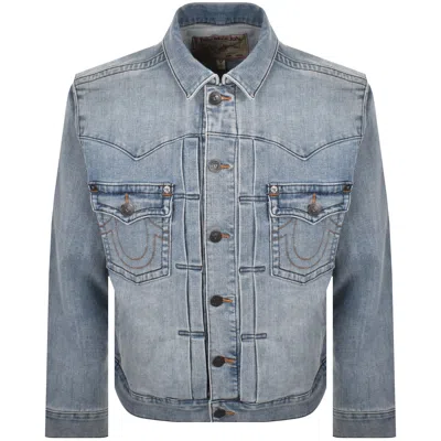 True Religion Oversized Denim Jacket Blue