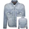 True Religion Oversized Super T Jacket Blue In Blue