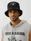 True Religion Paisley Bucket Hat In Black