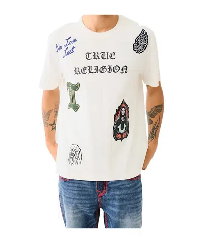 True Religion Patch Embroidery Graphic Tee In White