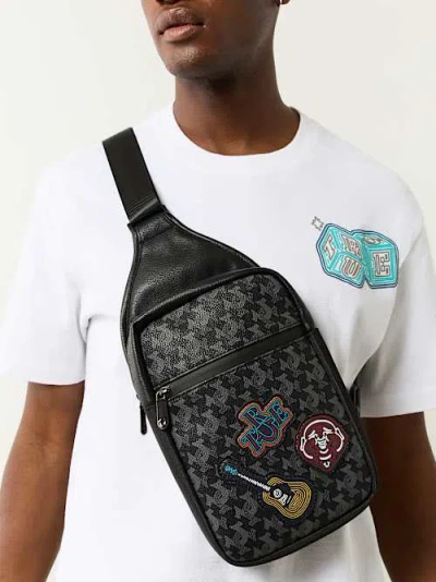True Religion Patch Pu Sling Bag