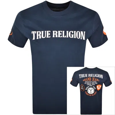 True Religion Patch T Shirt Dress Blue