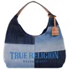 True Religion Patchwork Denim Hobo Bag In Blue