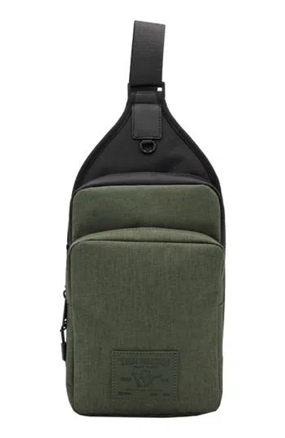True Religion Pippen Sling Crossbody Bag In Green