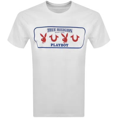 True Religion Playboy Repeat T Shirt White