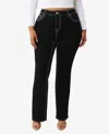 True Religion Plus Size Becca Bootcut Big T Jeans In Black