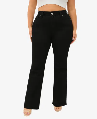 True Religion Plus Size Becca Bootcut Mid-rise Jeans In Black