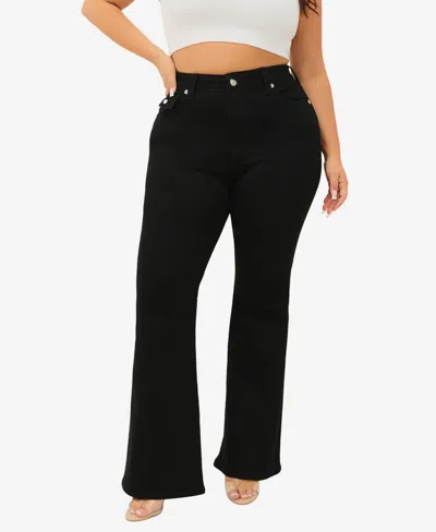 TRUE RELIGION PLUS SIZE JOEY FLARE MID RISE FLAP JEANS