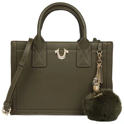 True Religion Pom Dangle Modern Tote In Green