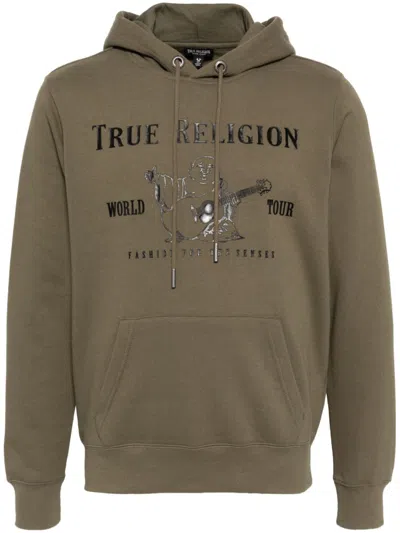 True Religion Printed Hoodie In 绿色