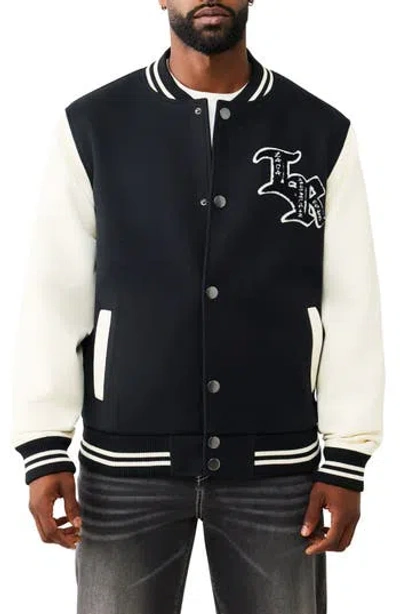True Religion Property Of None Varsity Jacket